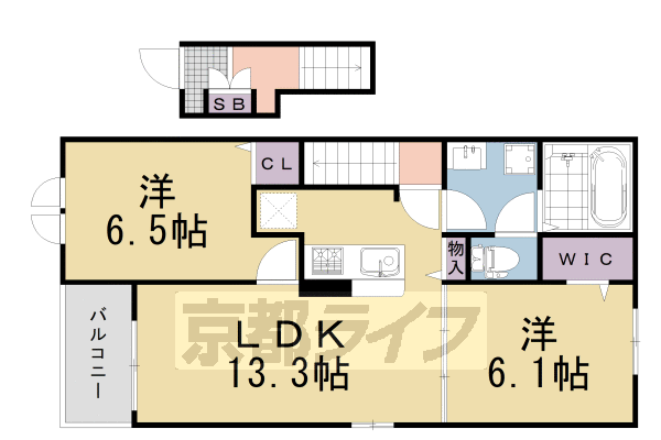 プレジール山崎の間取り