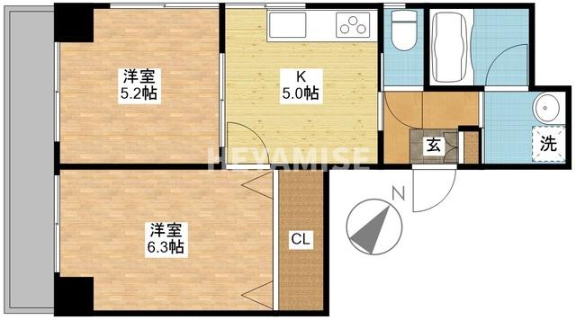 トラッド中央橋の間取り