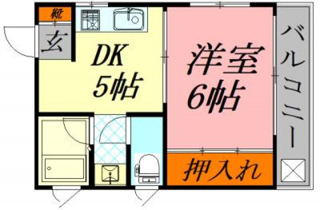 広島市中区南竹屋町のマンションの間取り