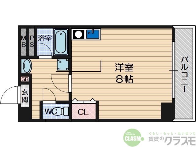 茨木市下中条町のマンションの間取り