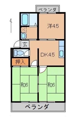 ヴィラオカムラの間取り