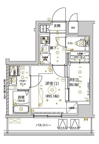 北区王子のマンションの間取り