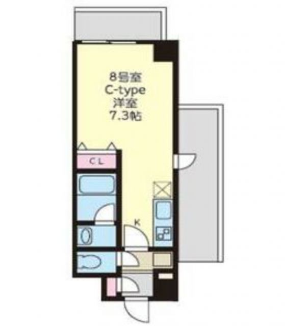 神戸市兵庫区小河通のマンションの間取り