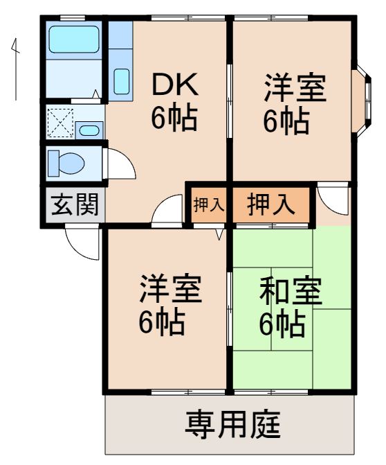 グリーンフル福田の間取り