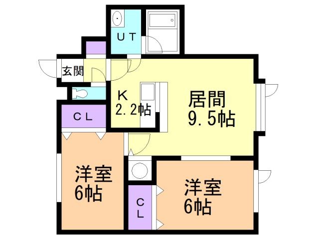 ２条マンションの間取り