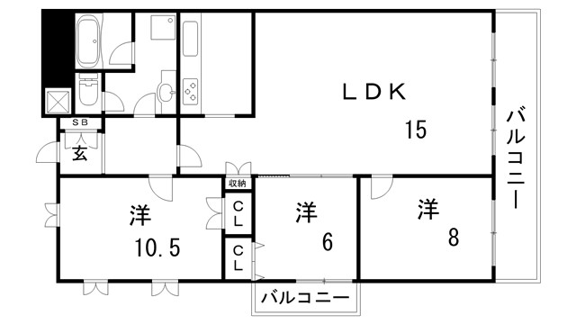 進和北楠アーバンライフの間取り