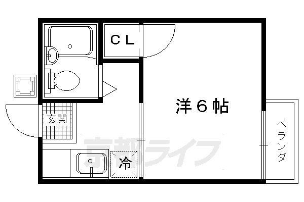 京都市上京区直家町のアパートの間取り