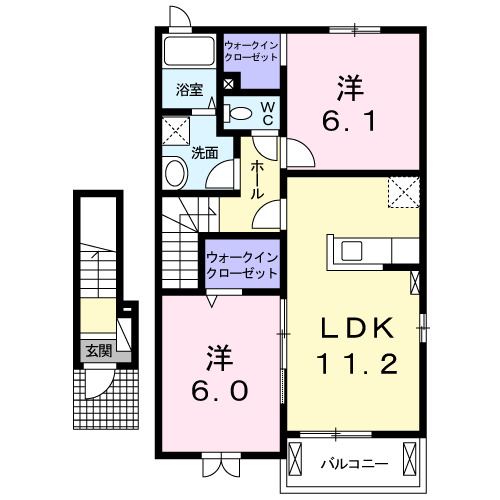 ベルフルールＢの間取り