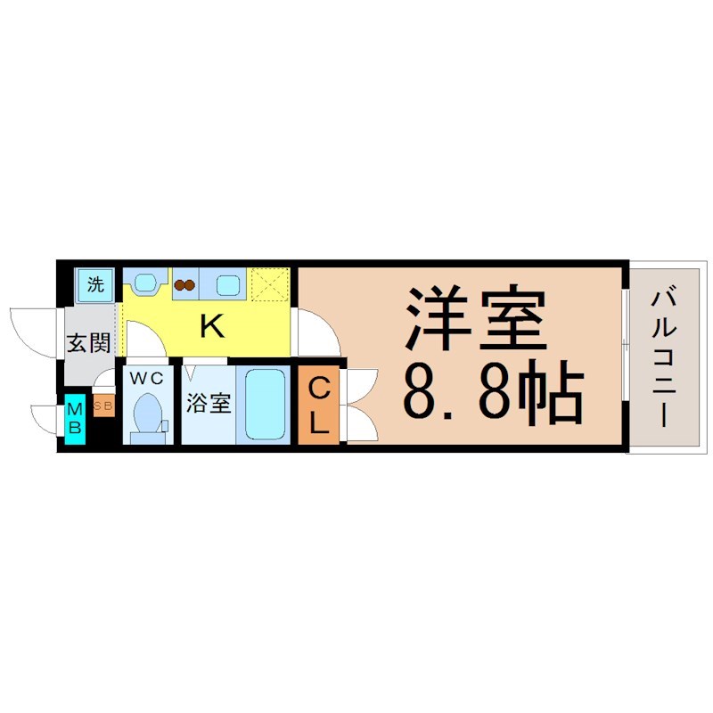 名古屋市熱田区花表町のマンションの間取り