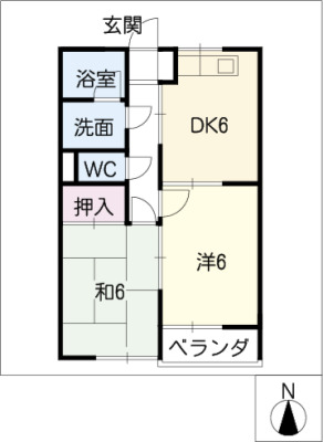 グリーンピア長久手B棟の間取り