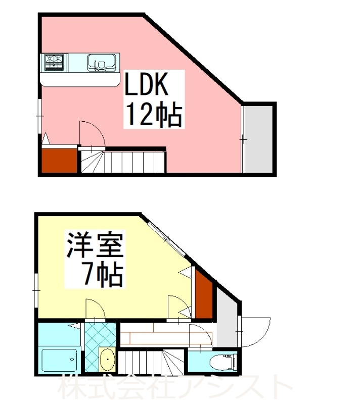 飯塚市菰田西のアパートの間取り