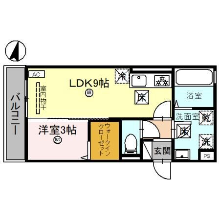 和歌山市弁財天丁のアパートの間取り