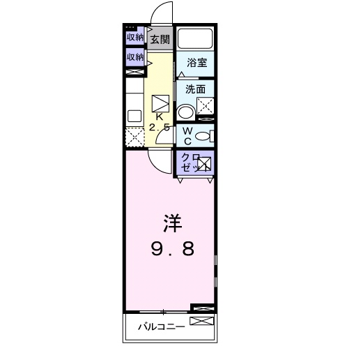 西尾市平坂町のアパートの間取り