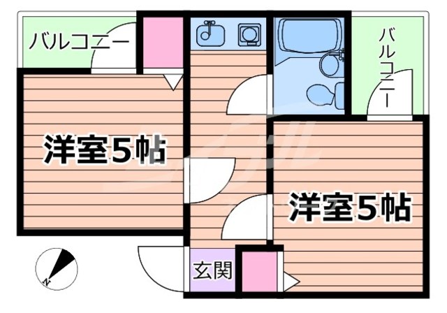 大阪市鶴見区横堤のマンションの間取り