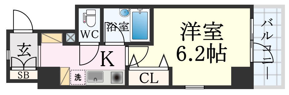 エスリード三宮フラワーロードの間取り