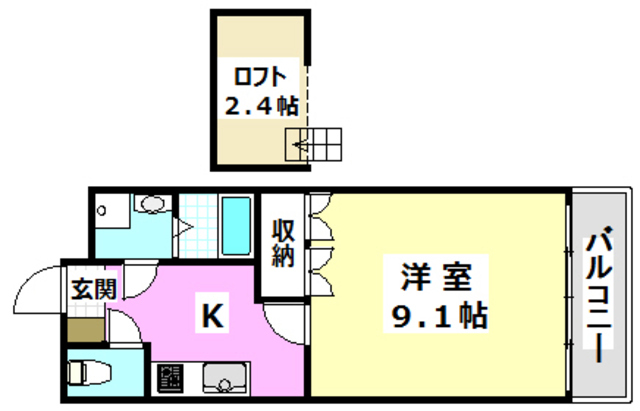 【箕面市彩都粟生南のマンションの間取り】