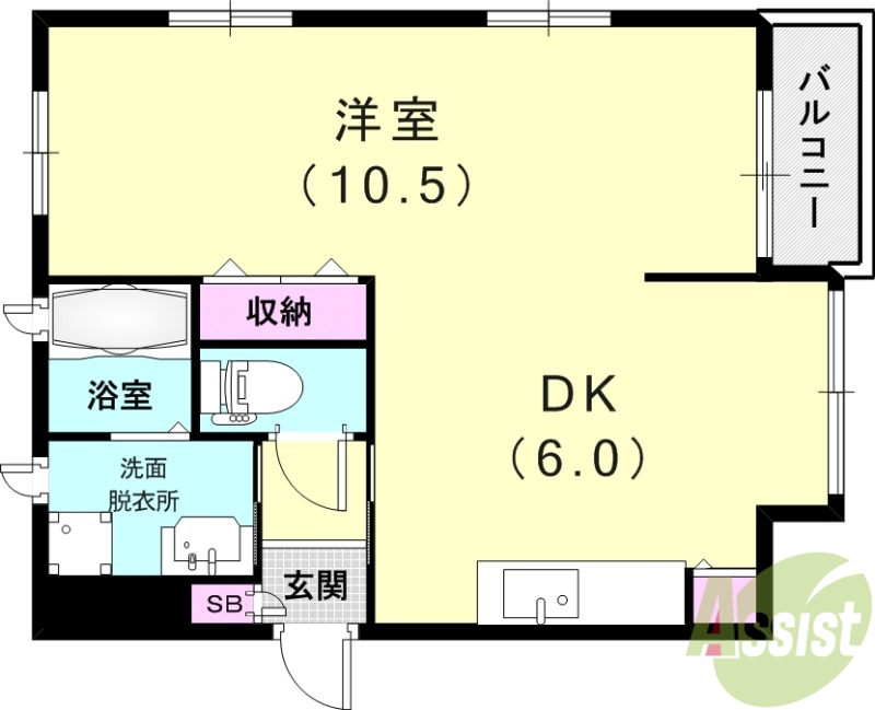 尼崎市武庫之荘本町のマンションの間取り