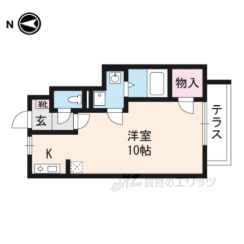 大津市大江のアパートの間取り