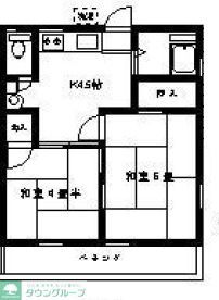 鶴ヶ島市脚折町のアパートの間取り