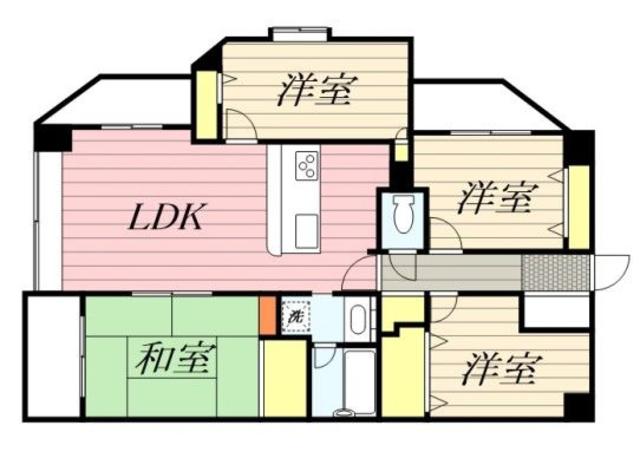 ＪＧＭヴェルデ室見レデンツァの間取り