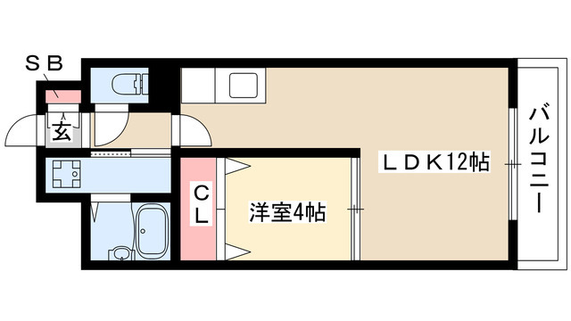 サンマール牛巻の間取り