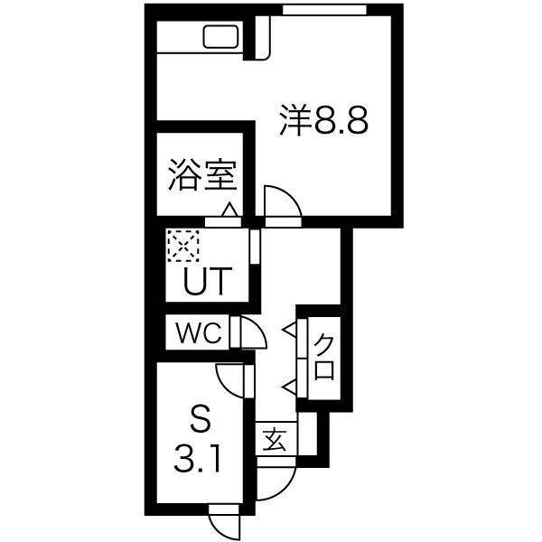 寒河江市大字柴橋のアパートの間取り