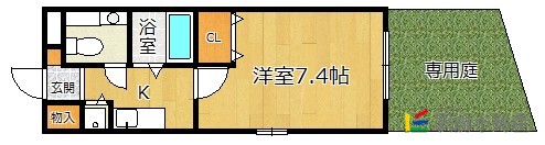 福岡市城南区松山のマンションの間取り