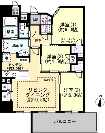 クレアホームズ富山上本町の間取り