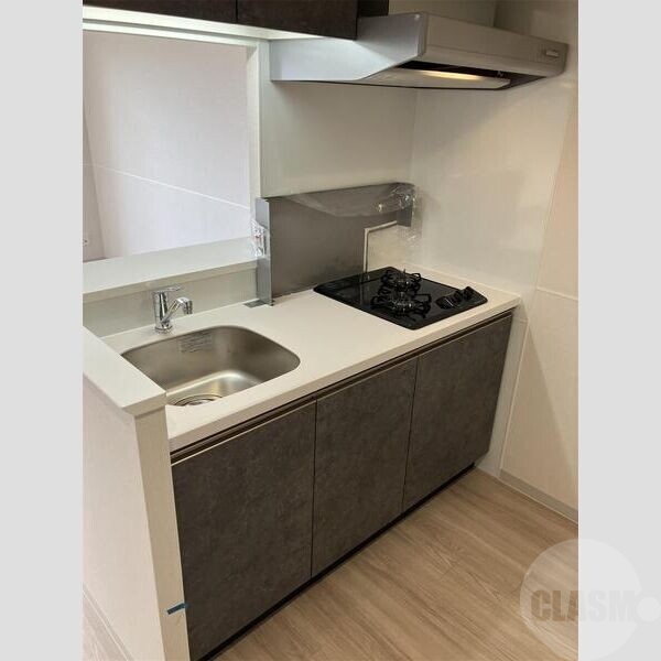 キッチン　２口ガスコンロのシステムキッチン