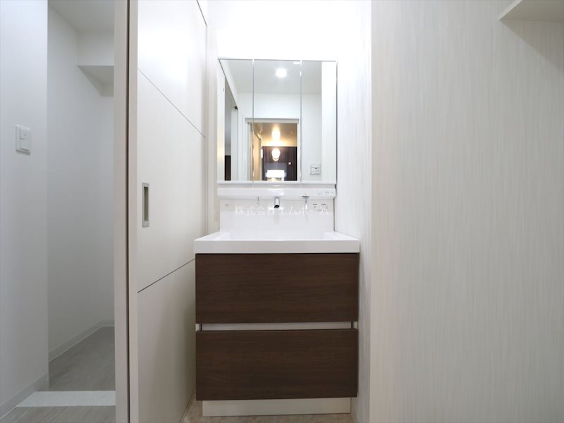 洗面設備　脱衣所　独立洗面台（シャンプードレッサー付）