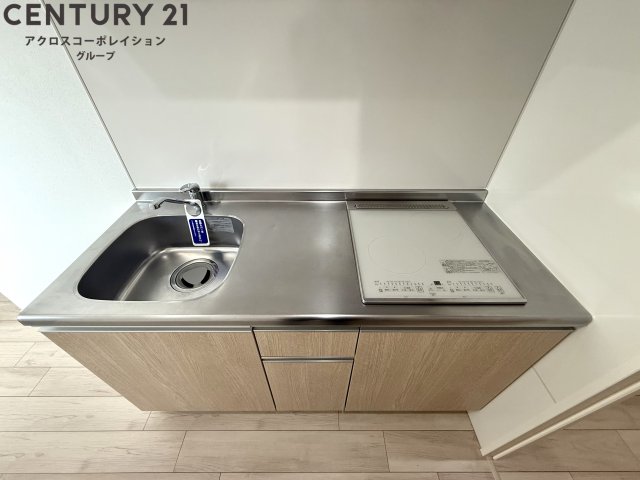 キッチン　IHコンロで火を使わず、料理初心者の方にも安心です！