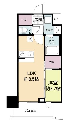 地下鉄御堂筋線 江坂駅 徒歩7分 15階建 築3年の間取り写真