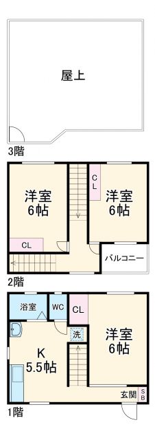 欠真間2丁目戸建の間取り写真