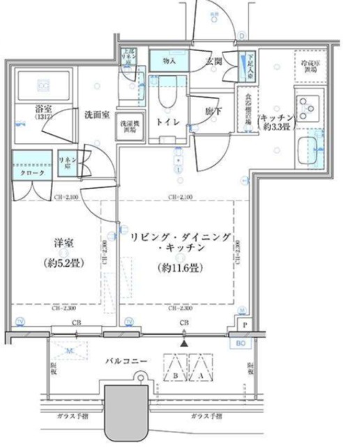 パークタワー勝どき サウス棟の間取り写真