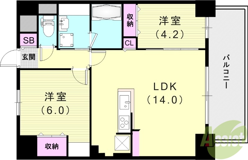 ラ フィエスタ新神戸の間取り写真