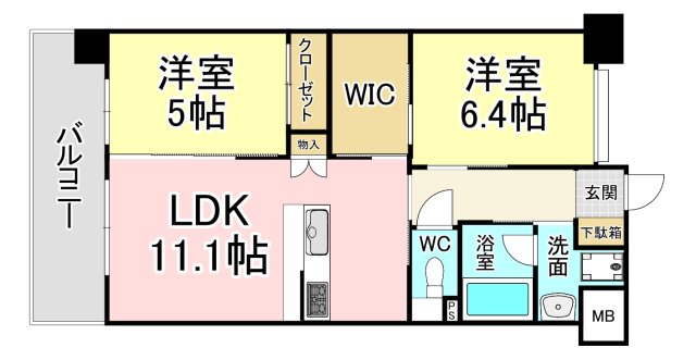ウイングス西本町の間取り写真