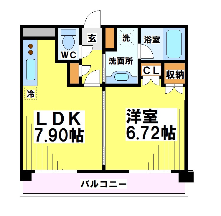 京王線 飛田給駅 徒歩3分 4階建 築25年の間取り写真