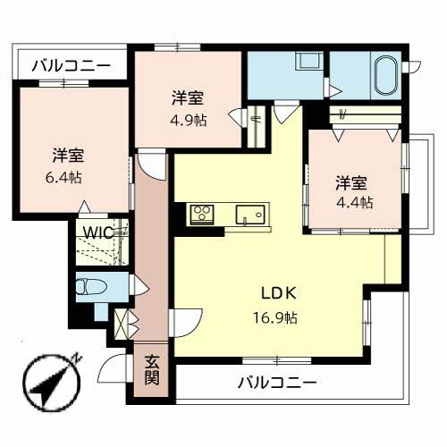 第12レジデンスオクノ藤が丘の間取り写真