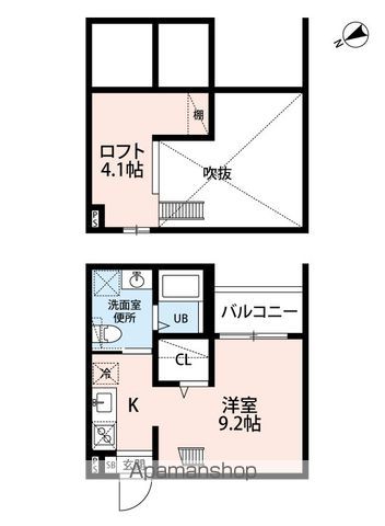 名鉄名古屋本線 東枇杷島駅 徒歩14分 2階建 築13年の間取り写真
