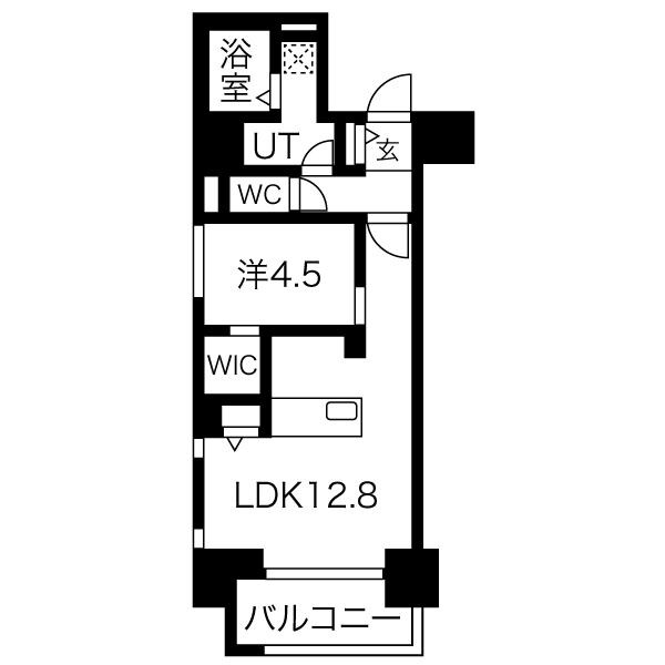 地下鉄名城線 久屋大通駅 徒歩5分 15階建 築3年の間取り写真