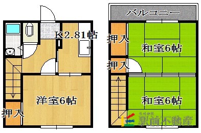 柳川市三橋町磯鳥のアパートの間取り