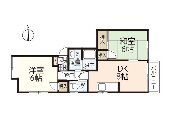 ユアコート江波東の間取り