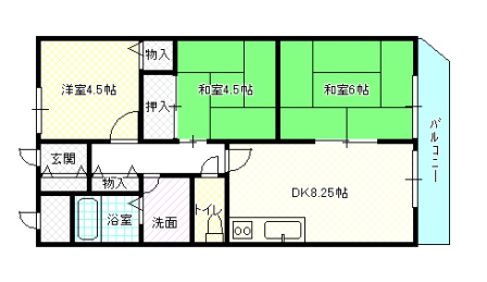 アルカザーレ国分西の間取り