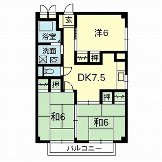 ＫＣハイツの間取り