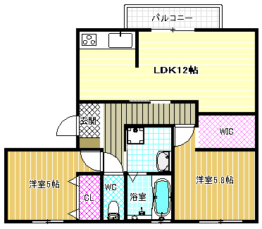 シエルブルーの間取り