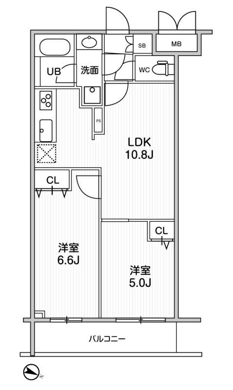 墨田区東向島のマンションの間取り