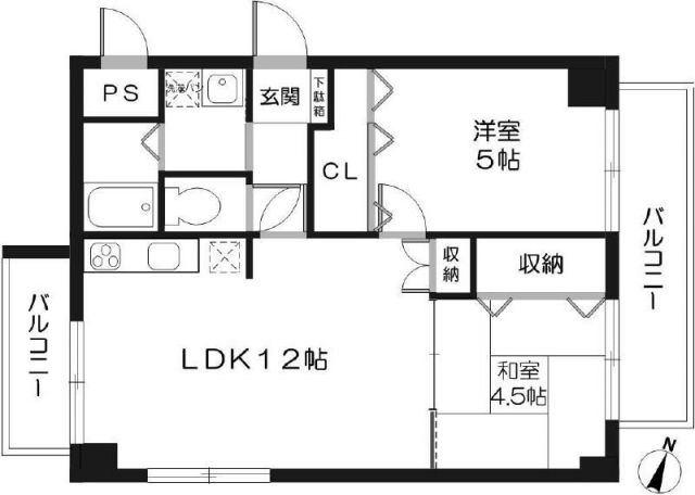 第二辰己マンションの間取り