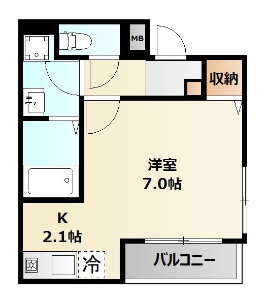 ミリアビタ弁天の間取り