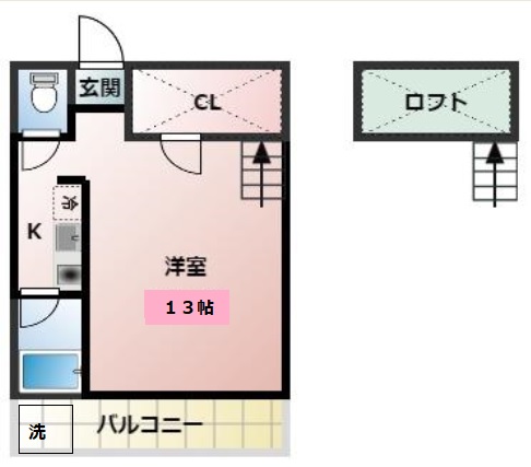 セザンヌ西高師の間取り