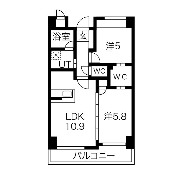 ヒルクレスト百道の間取り